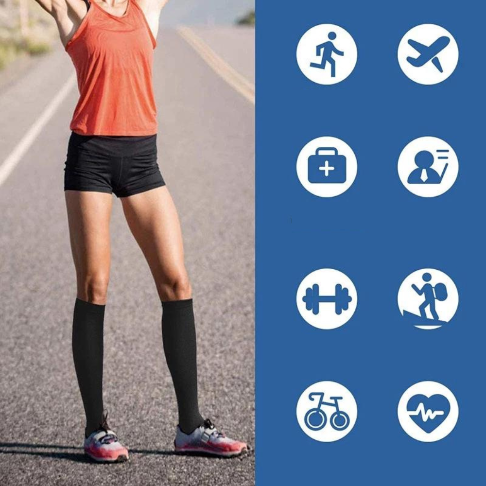 Medias de Compresión con Punta Abierta