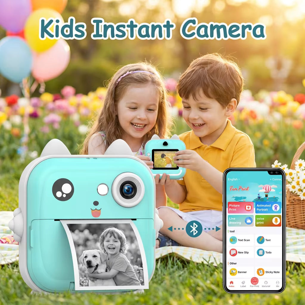Cámara Infantil con Impresión Instantánea 1080P
