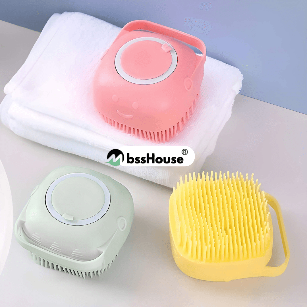 Dispensador de Champú y Cepillo Masajeador  para Mascotas