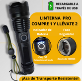 🌧️COMPRE 1 Y LLÉVATE 2,3  LINTERNA  PRO USB RECARGABLE 🔦