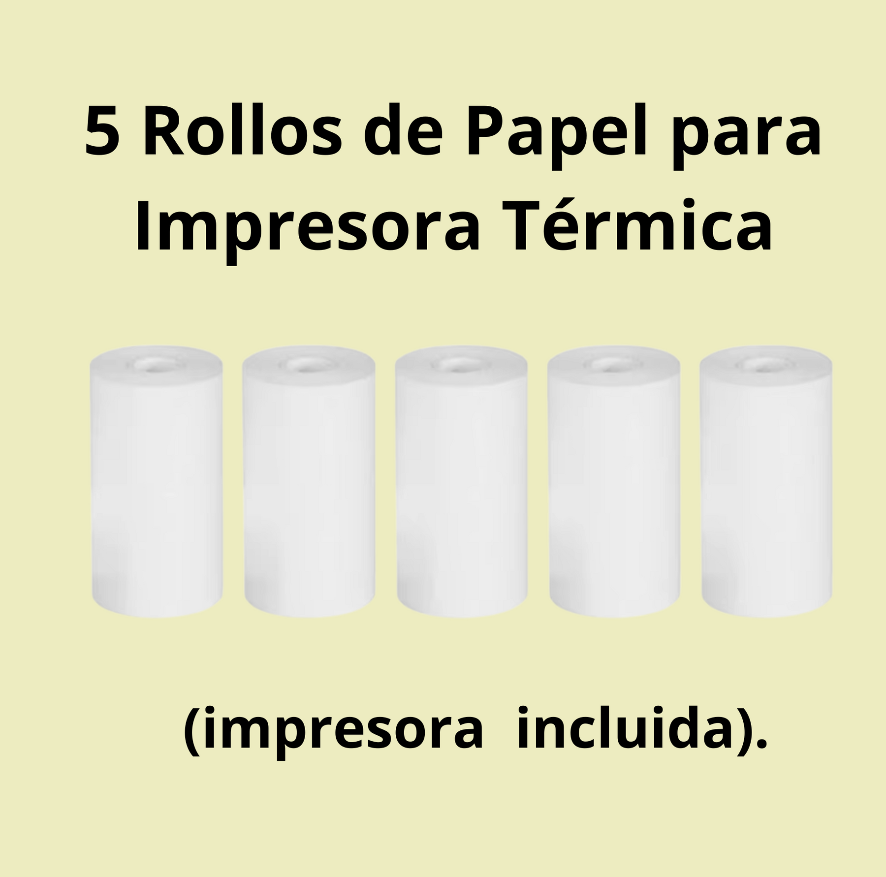 MINI IMPRESORA CON 5 ROLLOS