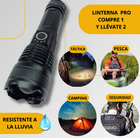 🌧️COMPRE 1 Y LLÉVATE 2,3  LINTERNA  PRO USB RECARGABLE 🔦