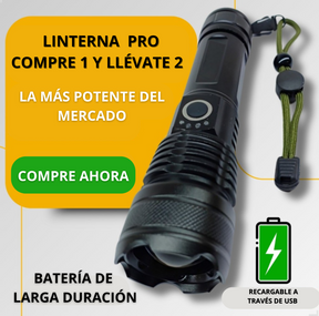 🌧️COMPRE 1 Y LLÉVATE 2,3  LINTERNA  PRO USB RECARGABLE 🔦
