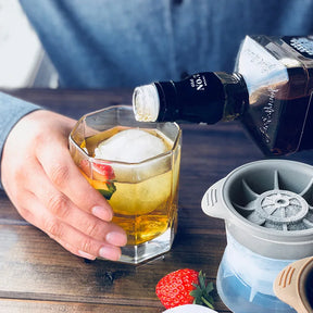 Molde de Hielo Esférico Redondo - Bola Para Bebidas, Whisky, Ginebra, Zumos