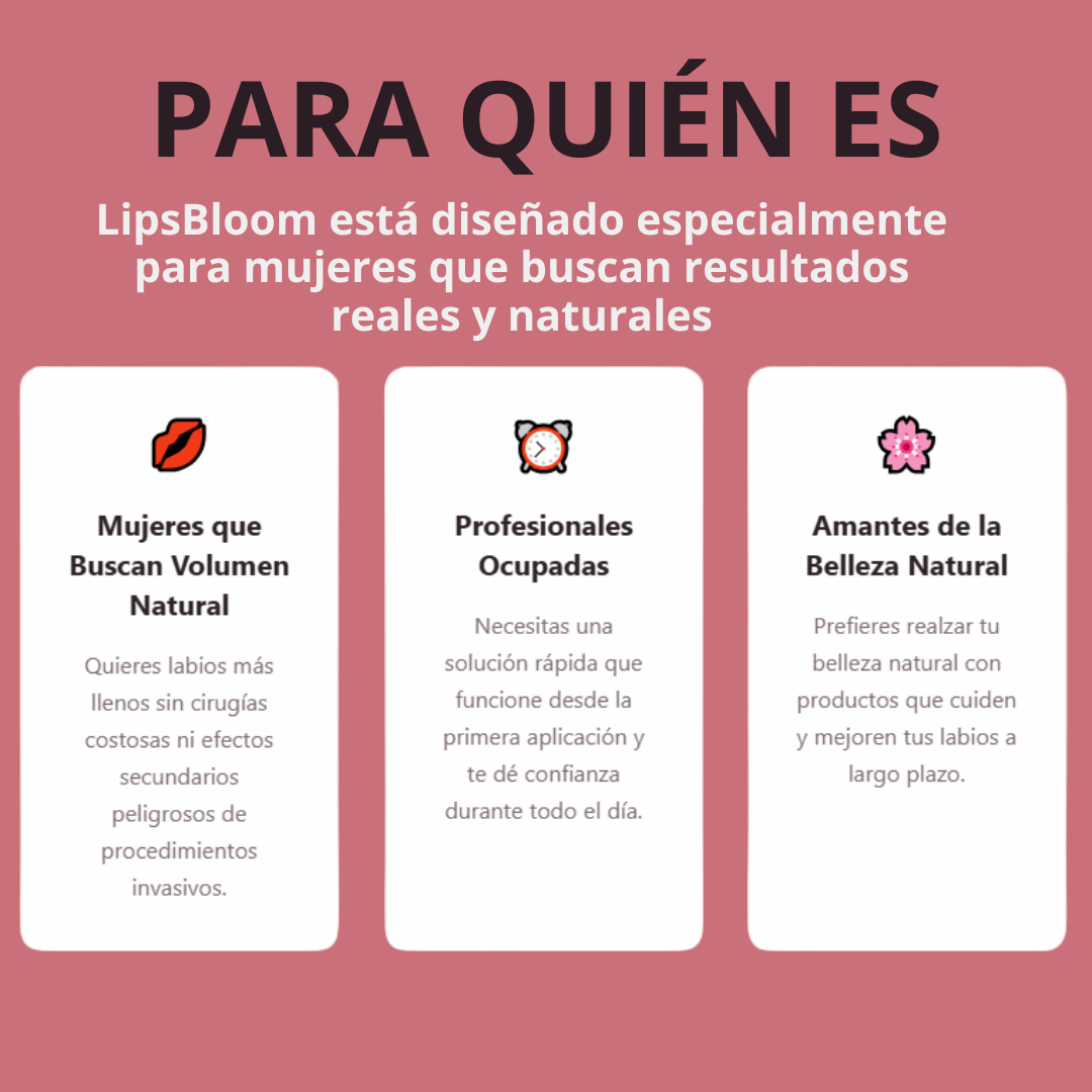 “¡ LipsBloom Labios hidratados y radiantes !”