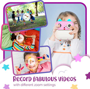 Cámara Infantil con Impresión Instantánea 1080P