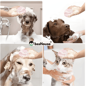 Dispensador de Champú y Cepillo Masajeador  para Mascotas